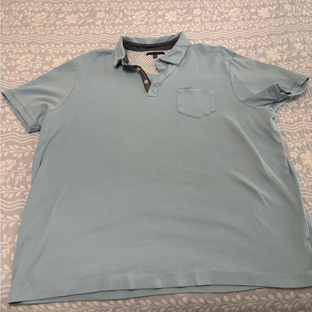 Tahari Blue Polo Shirt Casual Style